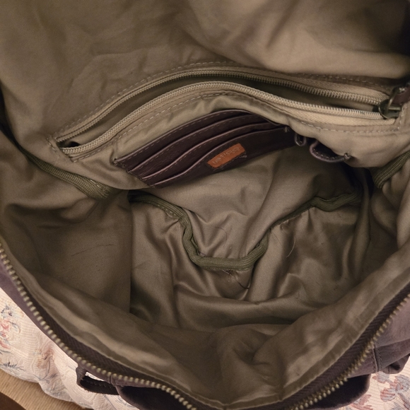 Vintage Latico Brown Leather Backpack Bag Purse With Tassels - Picture 11 of 13